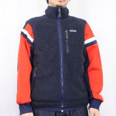 画像2: 2017AW Patagonia レトロパイルベスト NAVY M (2)