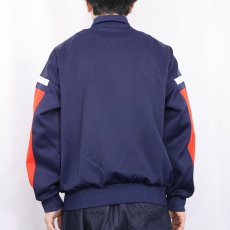 画像3: 80〜90's adidas ロゴ刺繍 切り替えデザイン トラックジャケット NAVY XL (3)