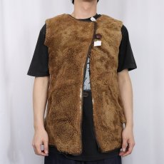 画像2: 裏ムートン ボアベスト (2)