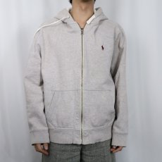画像2: POLO Ralph Lauren ロゴ刺繍 スウェットジップパーカー XL (2)