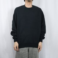 画像2: 90's JERZEEZ USA製 無地スウェット BLACK XL (2)