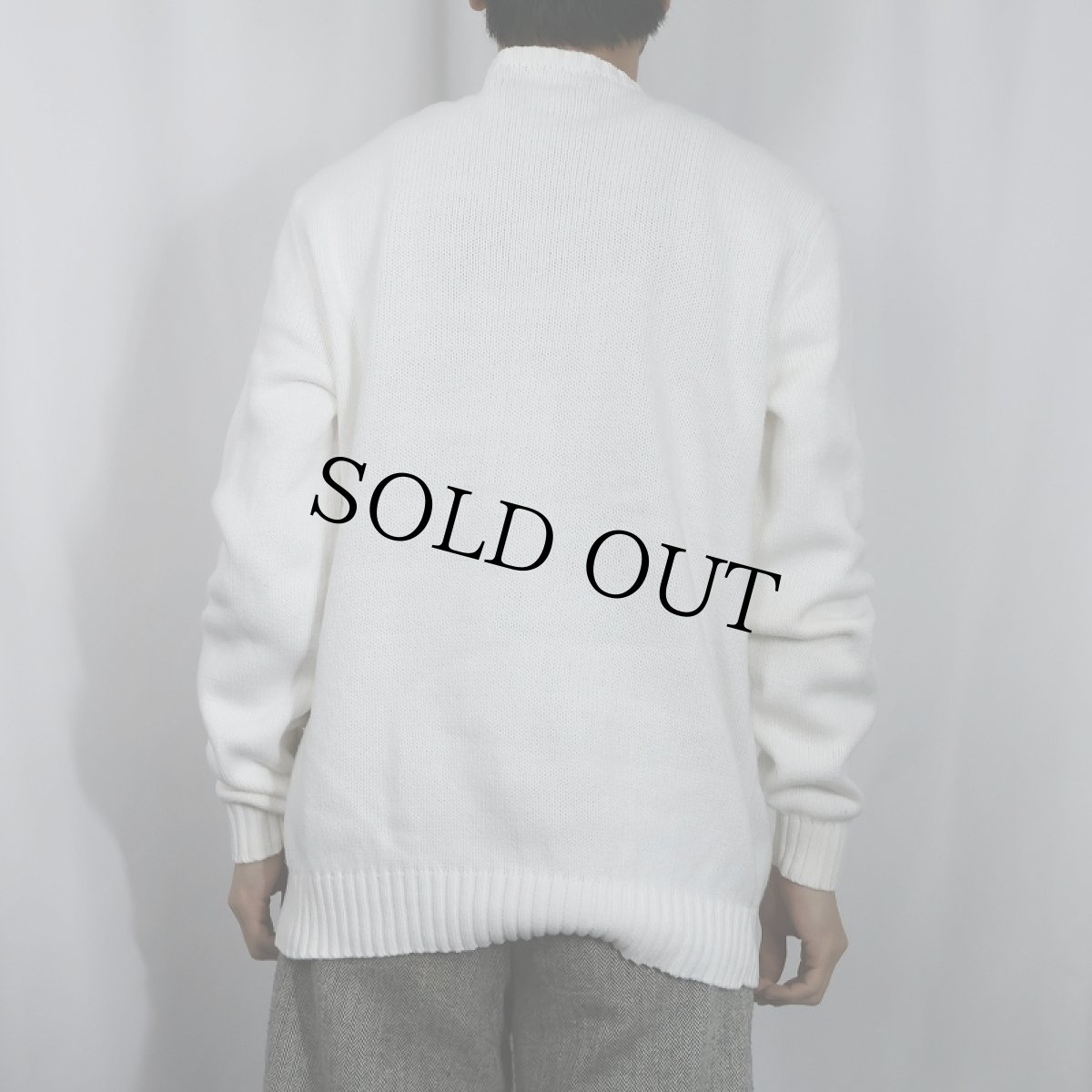 画像3: POLO Ralph Lauren ロゴ刺繍 コットンニットセーター L (3)