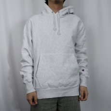 画像2: Champion REVERSE WEAVE 目無し スウェットフーディー M (2)