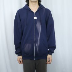 画像2: RUSSELL ATHLETIC 無地 スウェットジップパーカー NAVY XL (2)