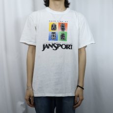 画像2: 90's JANSPORT USA製 "PACK LINE 92" プリントTシャツ L (2)