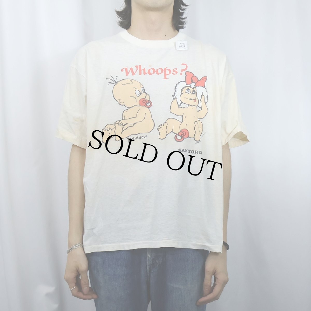 画像2: 90's "Whoops?" イラストプリントTシャツ (2)