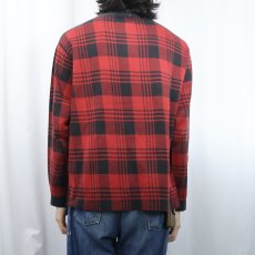 画像3: 90's L.L.Bean USA製 チェック柄 ヘンリーネックロンT L (3)