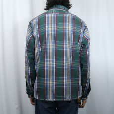 画像3: 90's VAN HEUSEN 417 チェック柄 ヘビーネルシャツ XL (3)