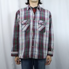 画像2: 90's FIVE BROTHER USA製 チェック柄 ヘビーネルシャツ XL (2)