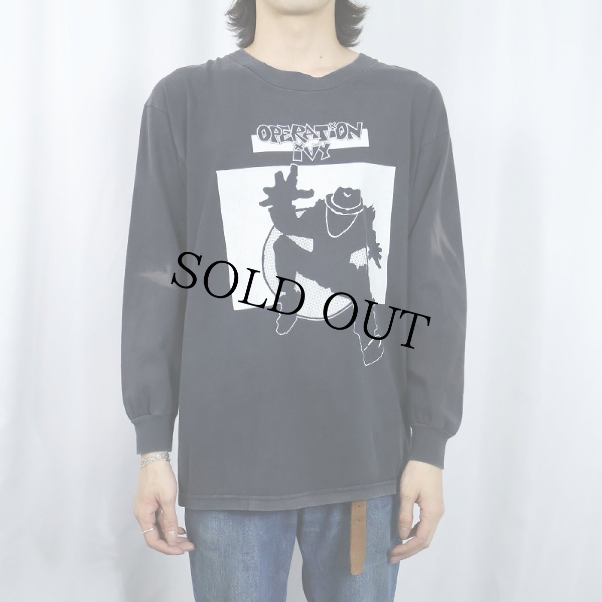 画像2: 90's〜 OPERATION IVY USA製 パンクロックバンドロンT BLACK L (2)