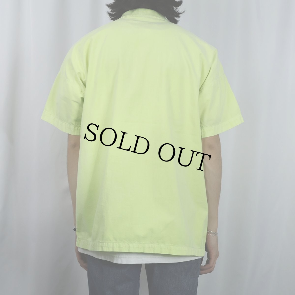 画像3: 80's JIMMY'Z USA製 ネオンカラー ロゴプリントコットンシャツ M (3)