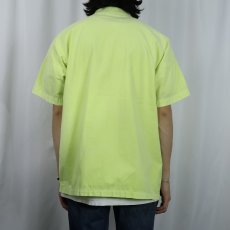 画像3: 80's JIMMY'Z USA製 ネオンカラー ロゴプリントコットンシャツ M (3)