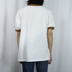 画像3: 90's〜 INDEPENDENT スケートブランド ロゴプリントリンガーTシャツ XL (3)