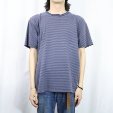 画像2: 90's POLO SPORT Ralph Lauren ロゴ刺繍 ボーダー柄 Tシャツ L (2)