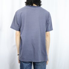 画像3: 90's POLO SPORT Ralph Lauren ロゴ刺繍 ボーダー柄 Tシャツ L (3)