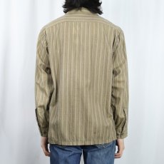 画像3: 60's Stradivari "Strad-o-Sands" ストライプ柄 コットンオープンカラーシャツ L  (3)