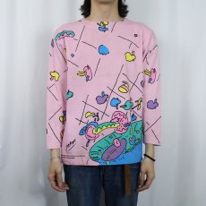画像2: 80's NEO MAX "PETER MAX SIGNATURE SERIES" アートプリントロンT M (2)