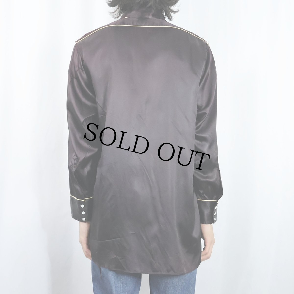 画像3: 30〜40's LEVI'S "RODEO SHIRT" サテンウエスタンシャツ SIZE15 1/2 (3)