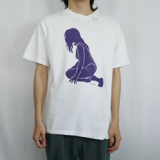 画像2: 90's USA製 アートプリントTシャツ L (2)
