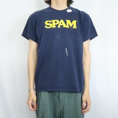 画像2: SPAM プリントTシャツ NAVY M (2)