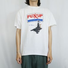 画像2: 90's USA製 "FUXXUP" イラストプリントTシャツ L (2)