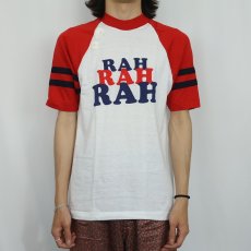 画像3: 80's Champion トリコタグ USA製 "RAH RAH RAH" プリントラグランTシャツ L (3)