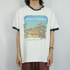 画像3: "KENNY CHESNEY" プリントリンガーTシャツ XL (3)