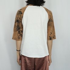 画像3: 2000's USA製 "I-SPY" ブリーチ加工 プリントラグランTシャツ L (3)