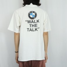 画像4: 90's BMW USA製 "WALK THE TALK" 自動車メーカー ロゴプリントTシャツ XL (4)