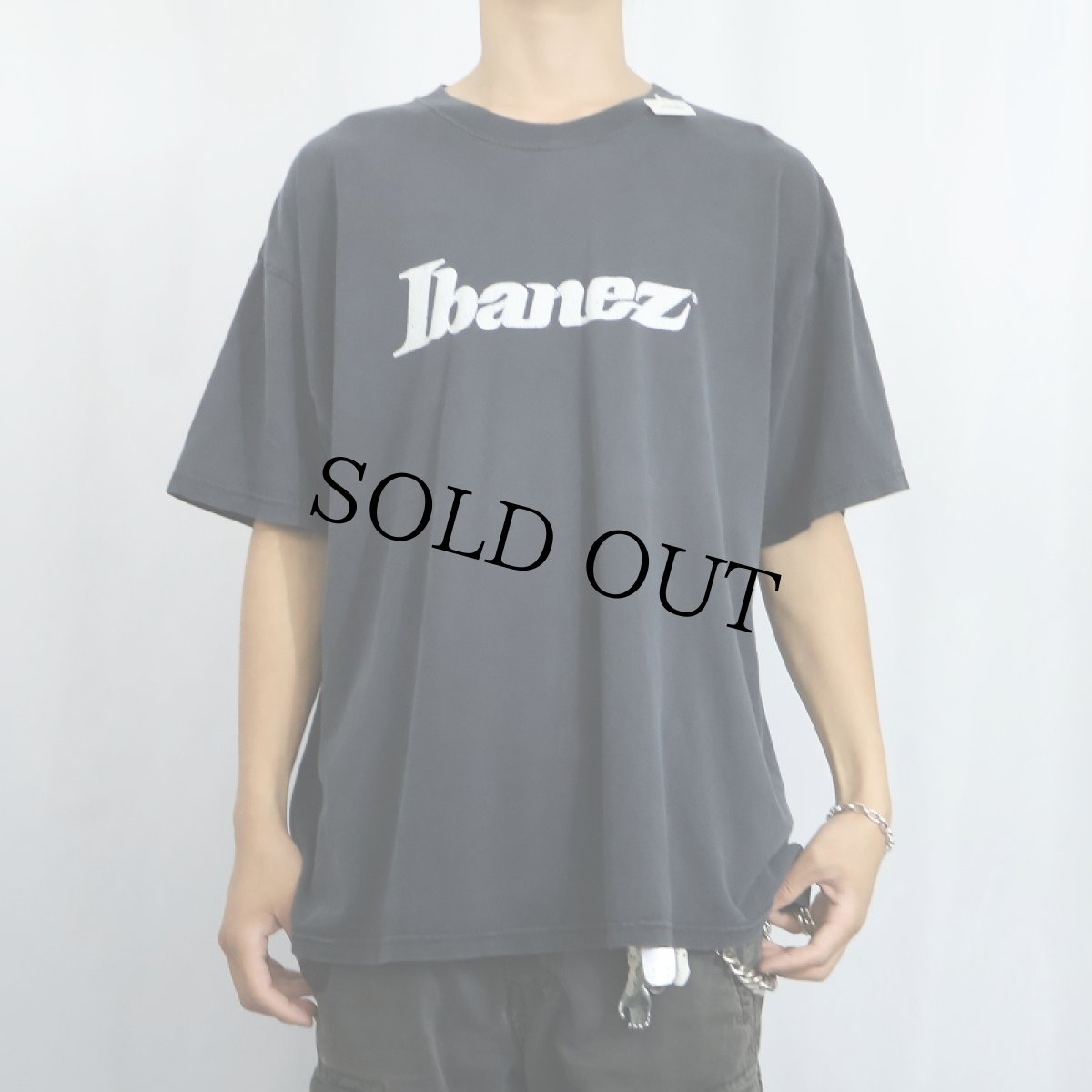 画像2: Ibanez ギター・ベースブランド ロゴプリントTシャツ BLACK XL (2)