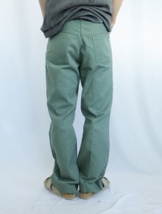 画像3: 80's〜 ポリエステル×コットン ブーツカットパンツ W32 (3)