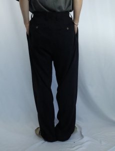 画像3: Tommy Bahama ヘリンボーン織り 2タック シルクスラックス BLACK W34 (3)