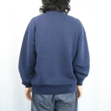 画像3: 90's RUSSELL ATHLETIC USA製 前V 無地スウェット NAVY XL (3)