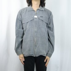 画像2: B-WARE チェック柄 コットンジップジャケット L (2)