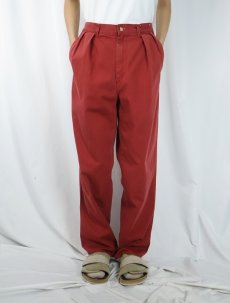 画像2: 90's POLO Ralph Lauren USA製 "POLO CHINO" 2タック コットンチノトラウザーズ W31 (2)