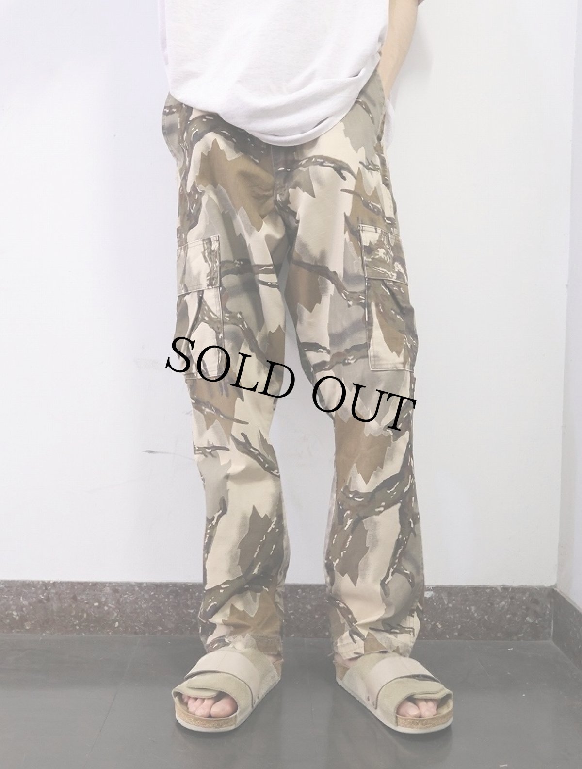 画像2: 90's PREDATOR CAMOUFLAGE USA製 プレデターカモ柄 カーゴパンツ L (2)
