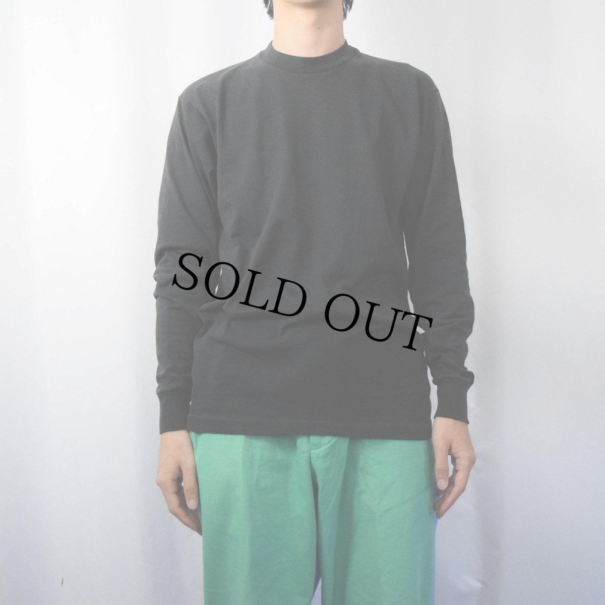 画像2: 90's SCREEN STARS BEST USA製 無地ロンT BLACK L (2)