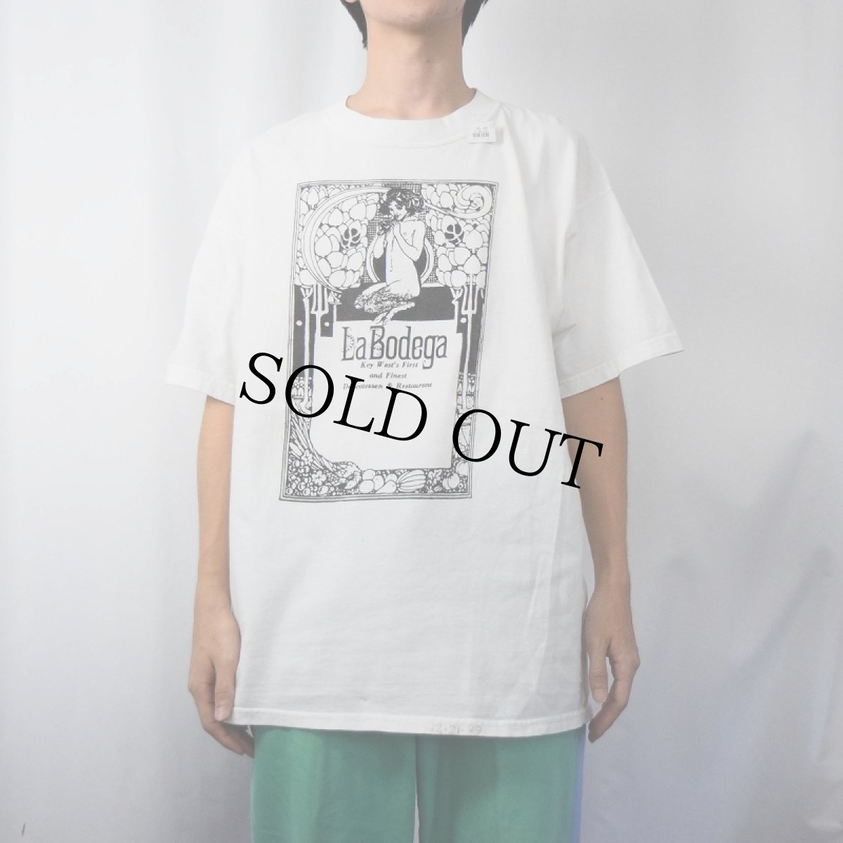 画像2: LaBodega レストランプリントTシャツ XL (2)