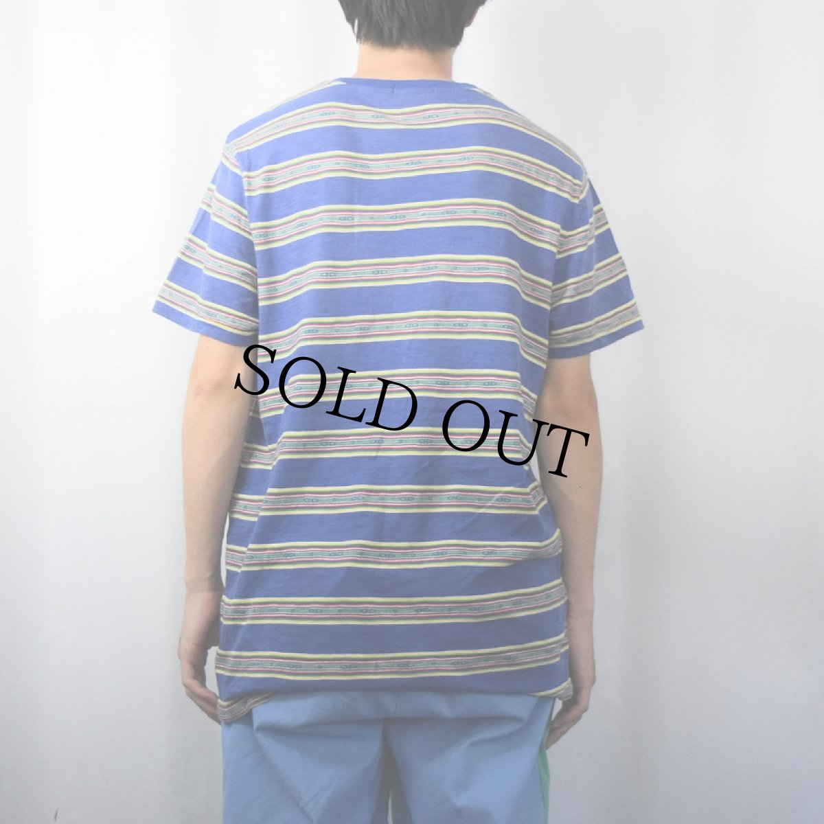 画像3: POLO Ralph Lauren ネイティブボーダー柄 ポケットTシャツ L (3)