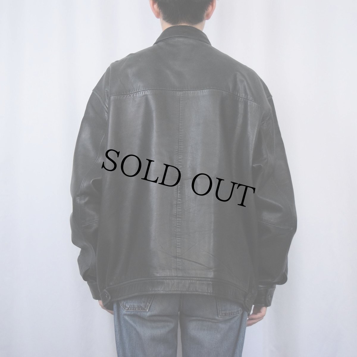 画像3: POLO Ralph Lauren レザージャケット BLACK XL (3)