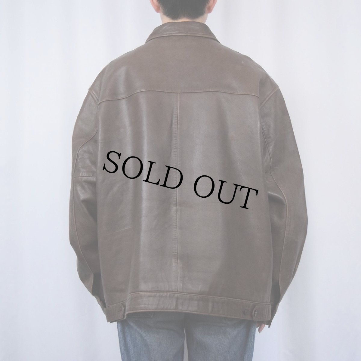 画像3: POLO Ralph Lauren レザージャケット BROWN XL (3)