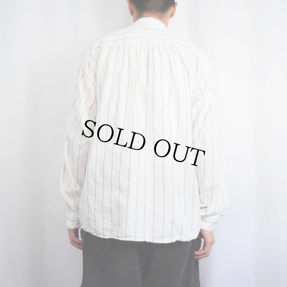 画像3: 80's Angelo Litrico ストライプ柄 コットンシャツ SIZE43 (3)