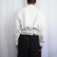 画像3: 【SALE】 Levi's 75525 カットオフ ホワイトデニムジャケット L (3)