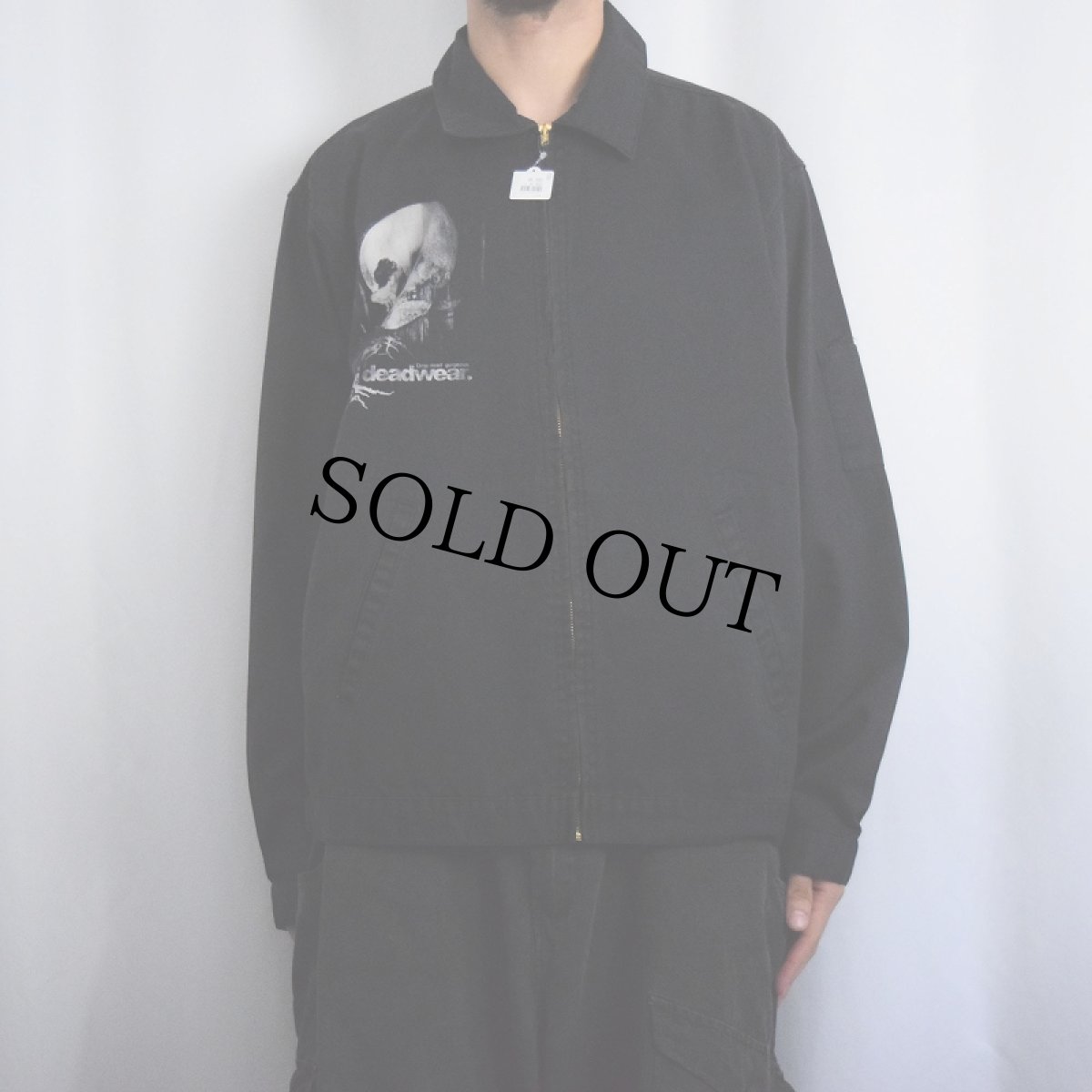 画像2: "deadwear" スカルプリントスイングトップ BLACK (2)