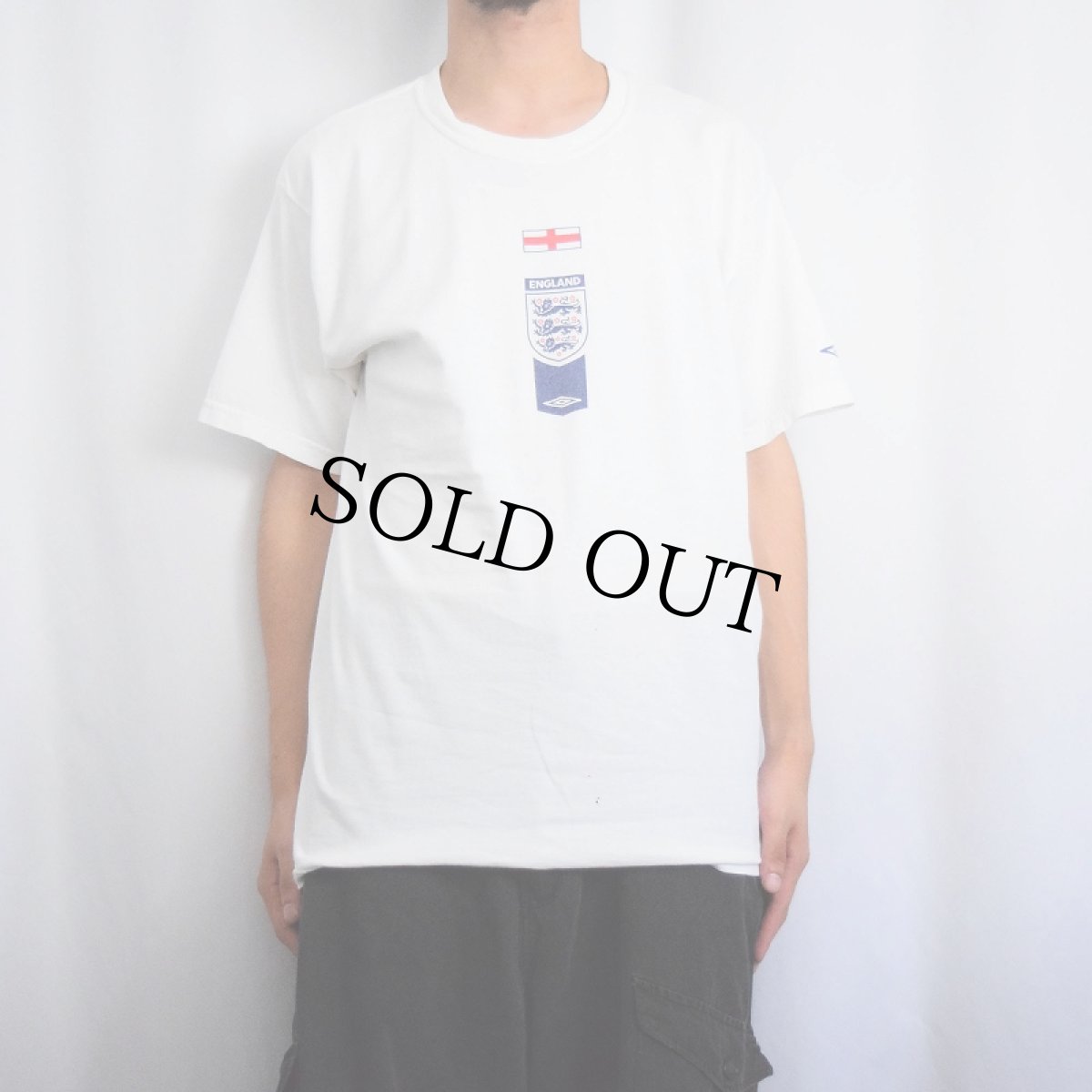 画像2: UMBRO "ENGLAND" プリントTシャツ L (2)