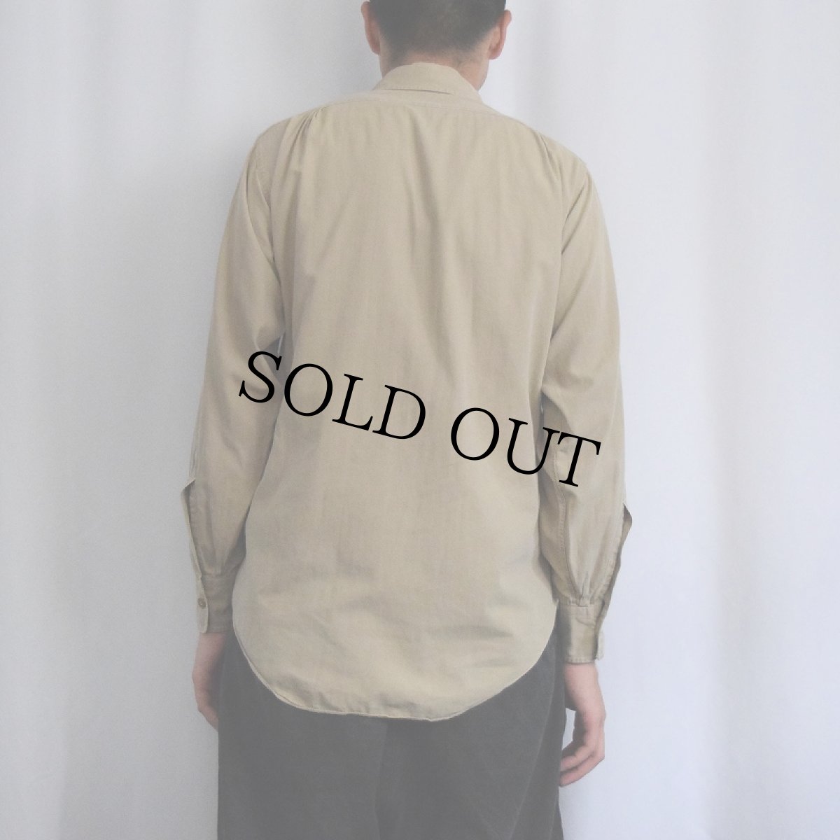 画像3: 30's Army マチ付きシャツ SIZE14 1/2-34 (3)