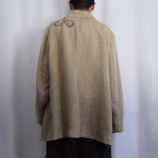 画像3: Coldweather Creek チェーン刺繍 リネンテーラードジャケット SIZE22 (3)