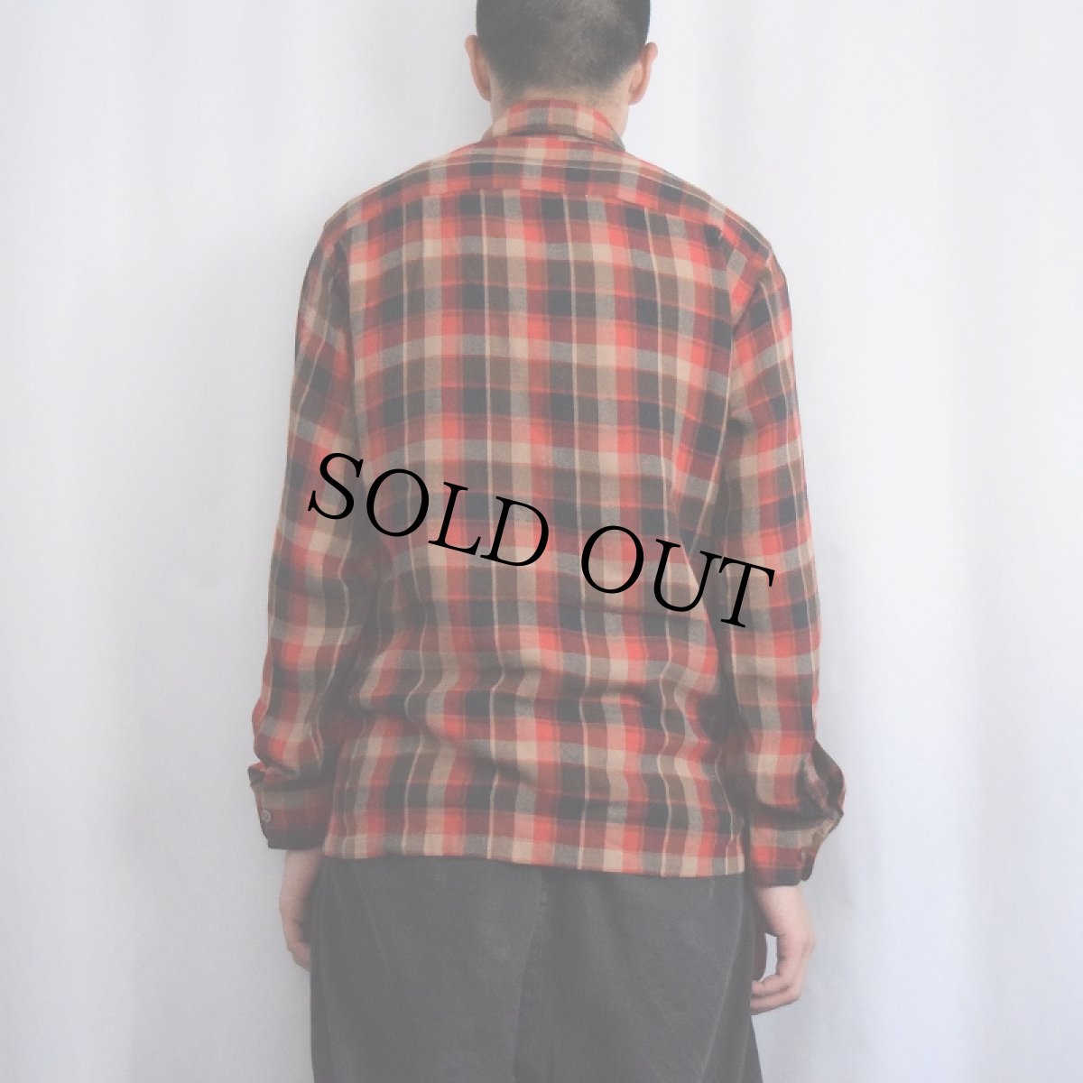 画像3: 60's KENTFIELD チェック柄 レーヨンシャツ S (3)