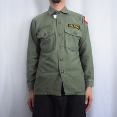 画像2: 60's U.S.ARMY パッチ付き ユーティリティシャツ (2)