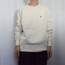 画像2: 90's Ralph Lauren USA製 ロゴ刺繍 前Vスウェット L (2)